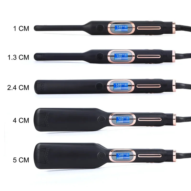 High-Temperature Hair Straightener & Curling Iron Dual-Purpose Styler