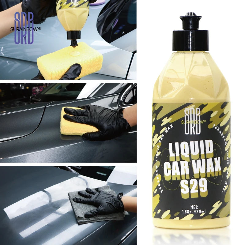 Liquid Car Wax with Carnauba Shine - All Colors, Superior Protection for All Paints
