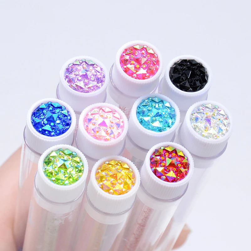 20 Pack Reusable Eyelash Brush Tubes with Sparkling Lash Spoolies and Dust-Proof Flask Case