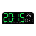 Digital Wall Clock with Temperature Date Week Countdown Alarm 12/24H Auto Dimmable USB Powered