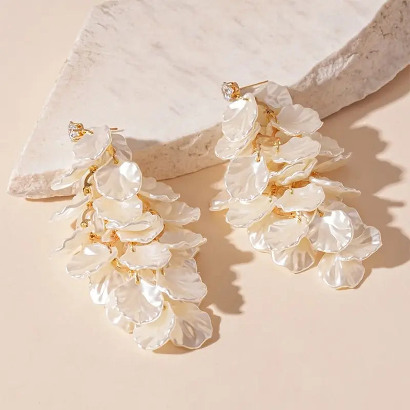 Exquisite Petals Tassel Earrings - Vintage Drop Jewelry for Parties