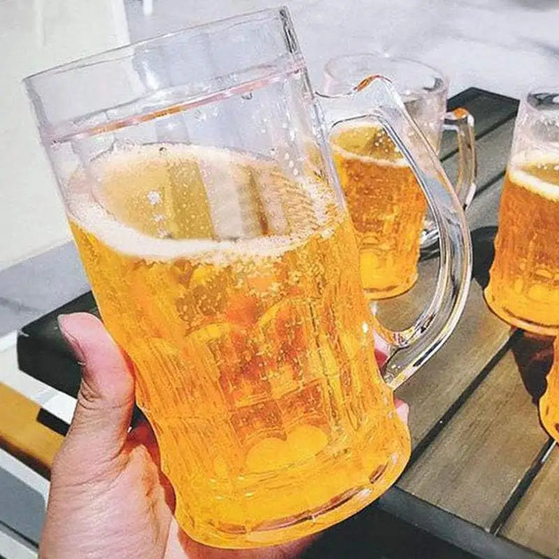 Fake Beer Mug 450ml Realistic Handle Prank Toy for Parties & Gags