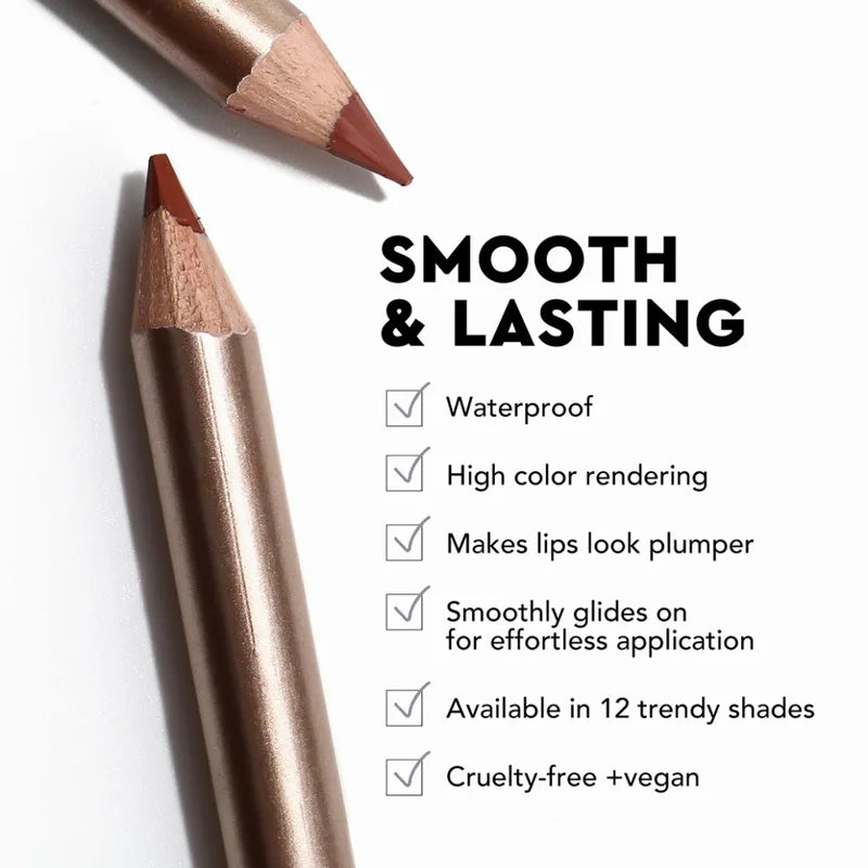 Waterproof Vegan Lip Liner - Long Lasting Matte Lip Makeup with Custom Logo