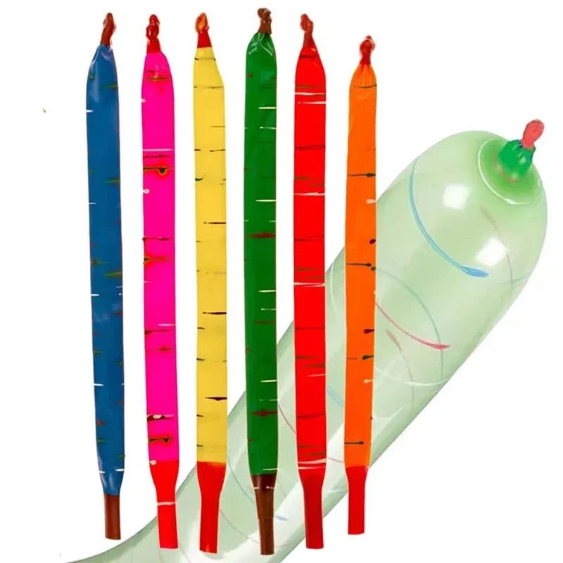 10/20pcs Mixed Color Latex Rocket Balloons Flying Squeaking Party Decorations