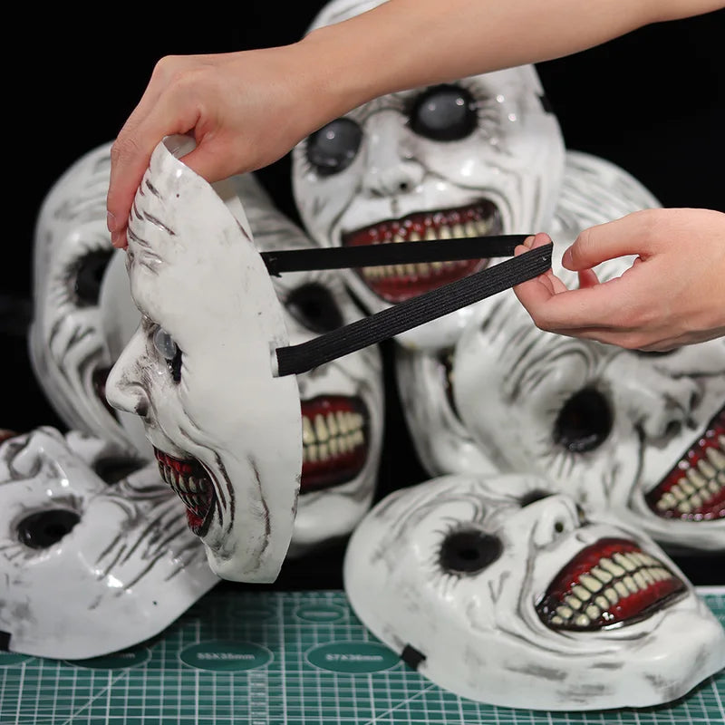 Plastic Demon Mask Halloween Costume Prop Creepy Skull Mask
