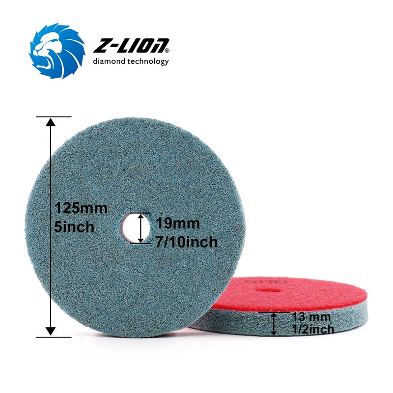 7-Piece 5 Inch Sponge Diamond Polishing Pads for Marble Granite Artificial Stone
