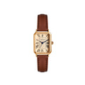 Retro Digital Dial Square Leather Strap Wristwatch for Women - Casual Quartz Watch Gift