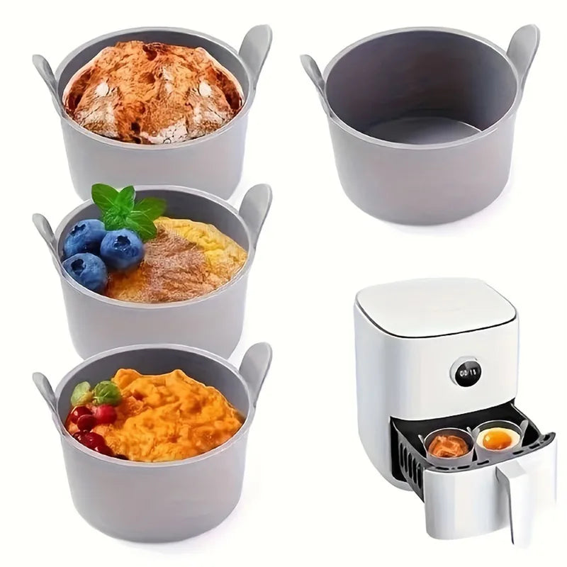 Silicone Egg Poacher Cups for Air Fryer - Reusable & Non-Stick Egg Mold Set