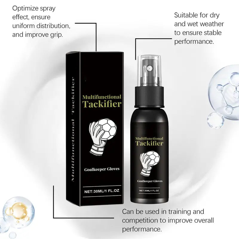 Football Goalkeeper Grip Spray 30ml – Safe, Harmless, Enhances Glove Grip