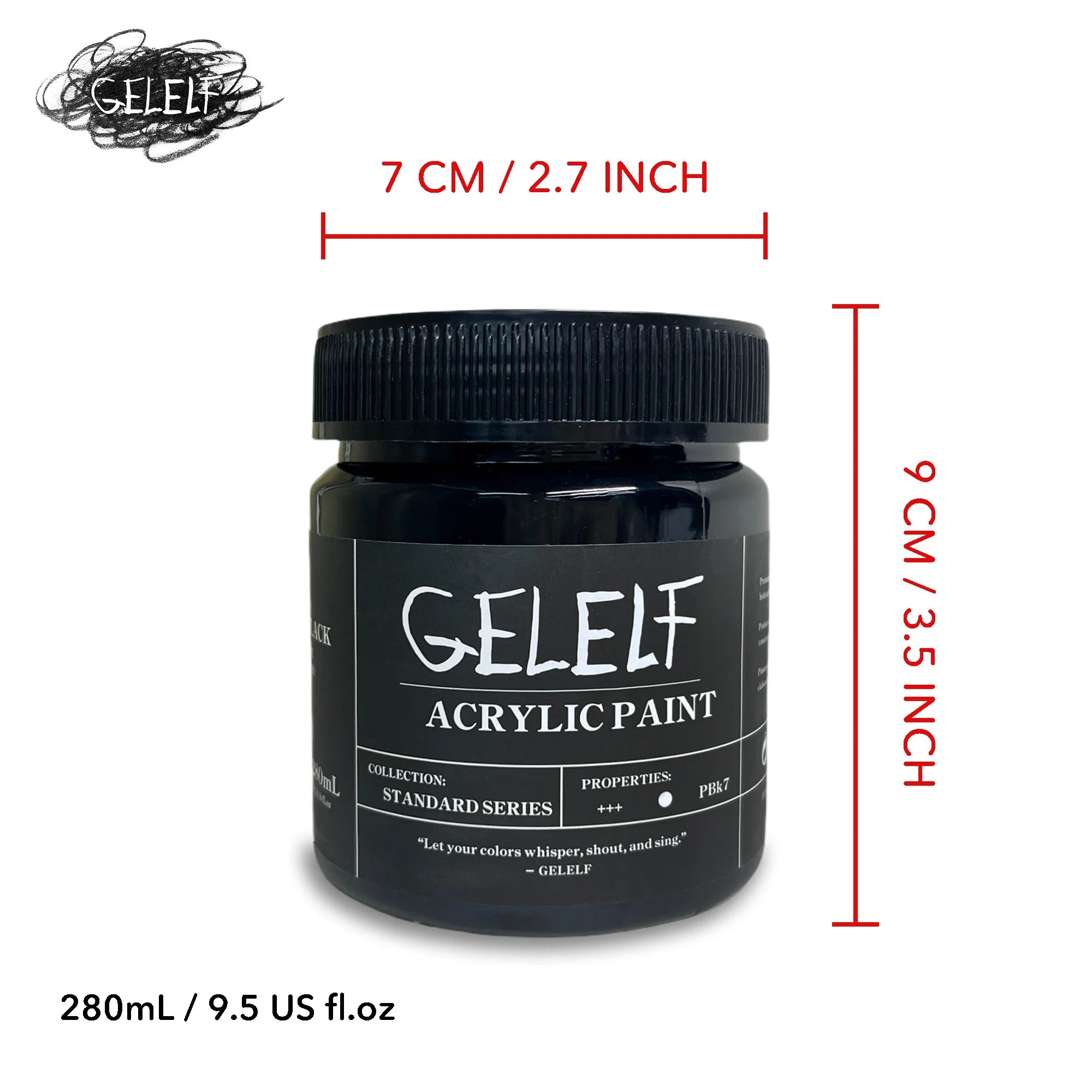 Acrylic Paint Gel Printing 250ml - Black & White Professional Art Supplies