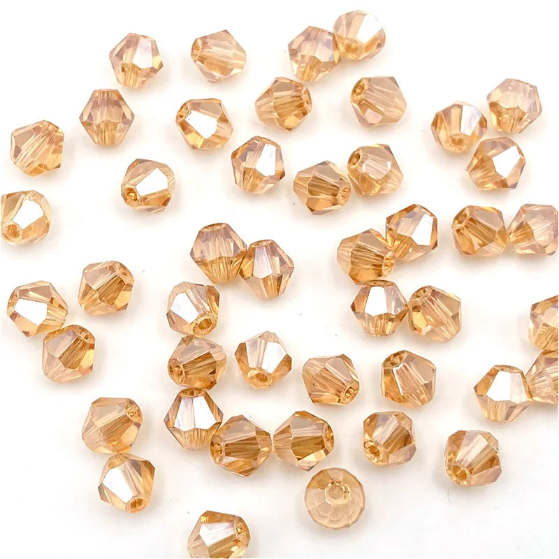 Multicolor Bicone Crystal Beads for Jewelry Making - Loose Glass Spacer Stones