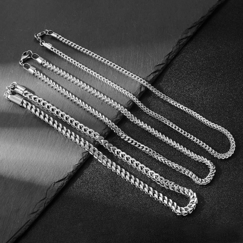 Stainless Steel Chain Necklace for Women Men 3mm-5mm Gold or Silver Color Jewelry
