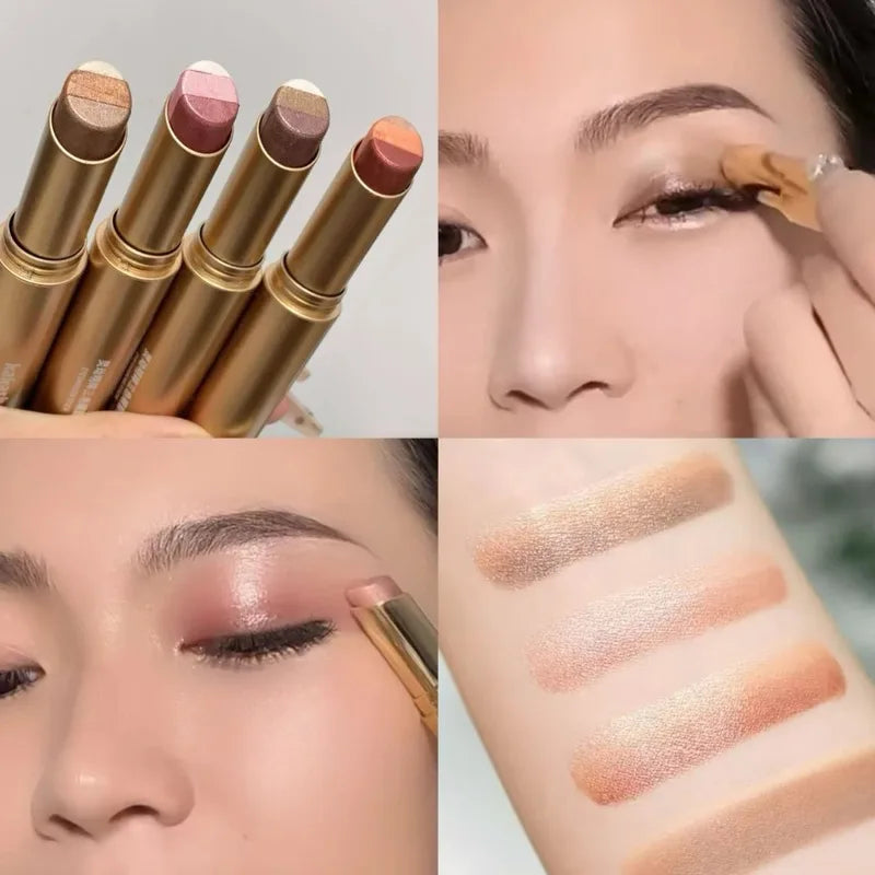 Gradient Eyeshadow Stick with Sparkling Pearl Finish Long Lasting & Easy Blending