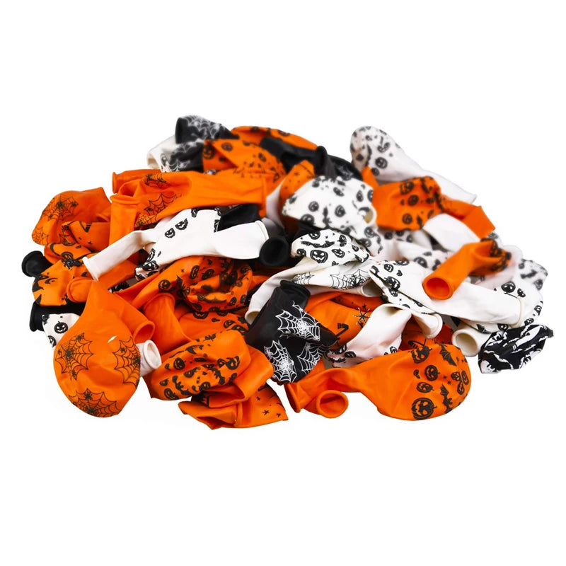 Halloween Latex Balloons Set - Inflatable Ghost & Pumpkin Foil Balloons for Kids Party Decorations