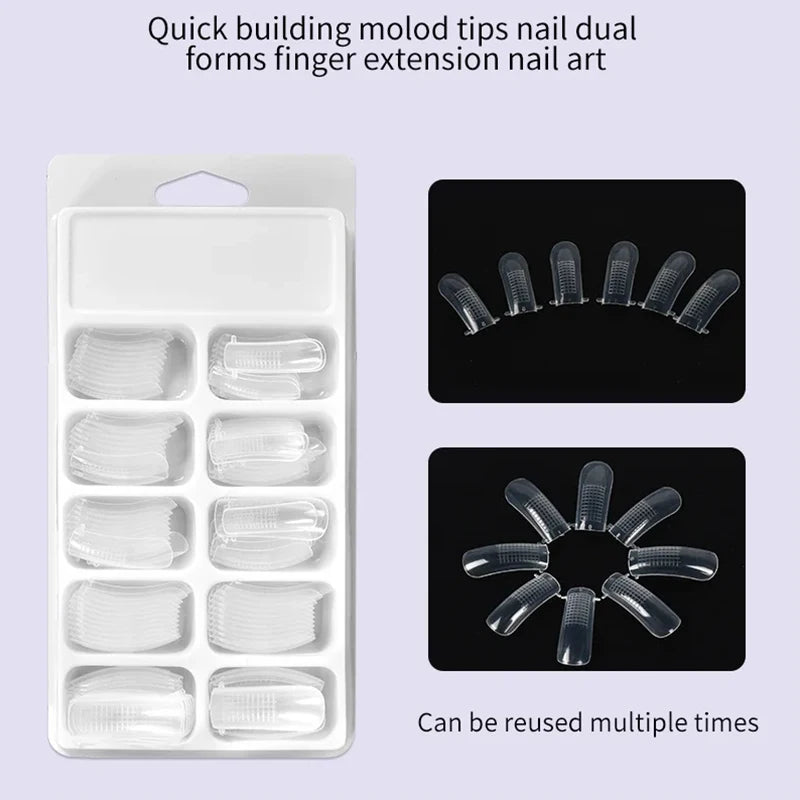 UV Nail Extension Gel Kit with Nail Art Tools & Slip Solution