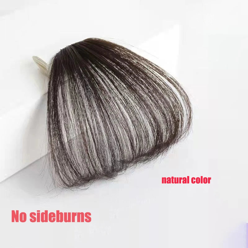 3D Remy Human Hair Clip-In Bangs for Women - Natural Fringe Hairpiece in Multiple Colors
