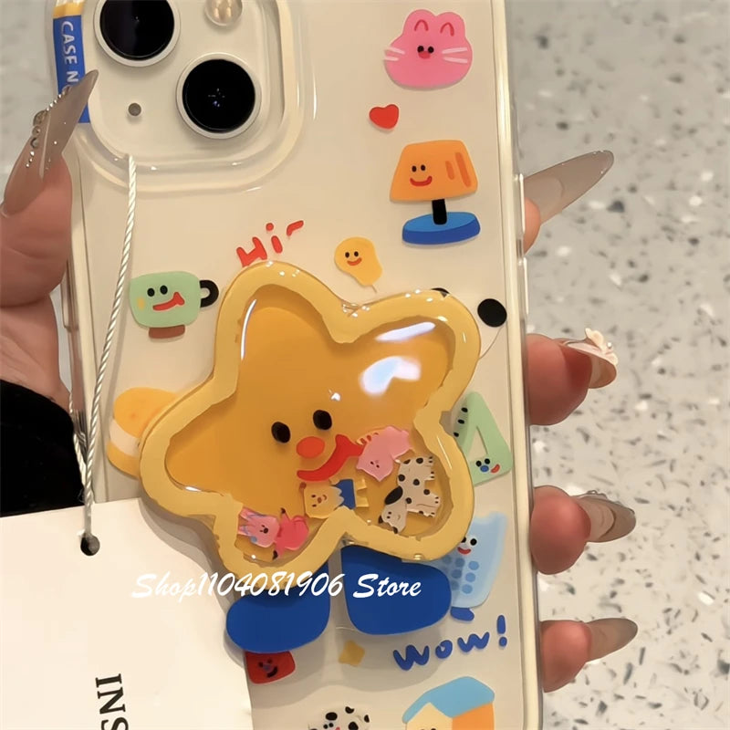 Cute Cartoon Phone Grip for iPhone and Samsung Accessories - Phone Stand & Ring Holder