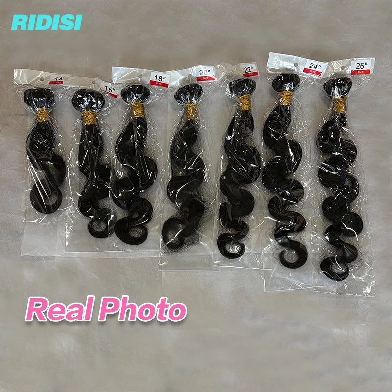 Natural Color Body Wave Human Hair Bundles 12-26 Inch Virgin Hair Extensions