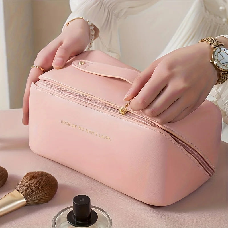 Luxury Makeup Organizer Bag with Zipper Travel Storage Pouch for Cosmetics and Toiletries