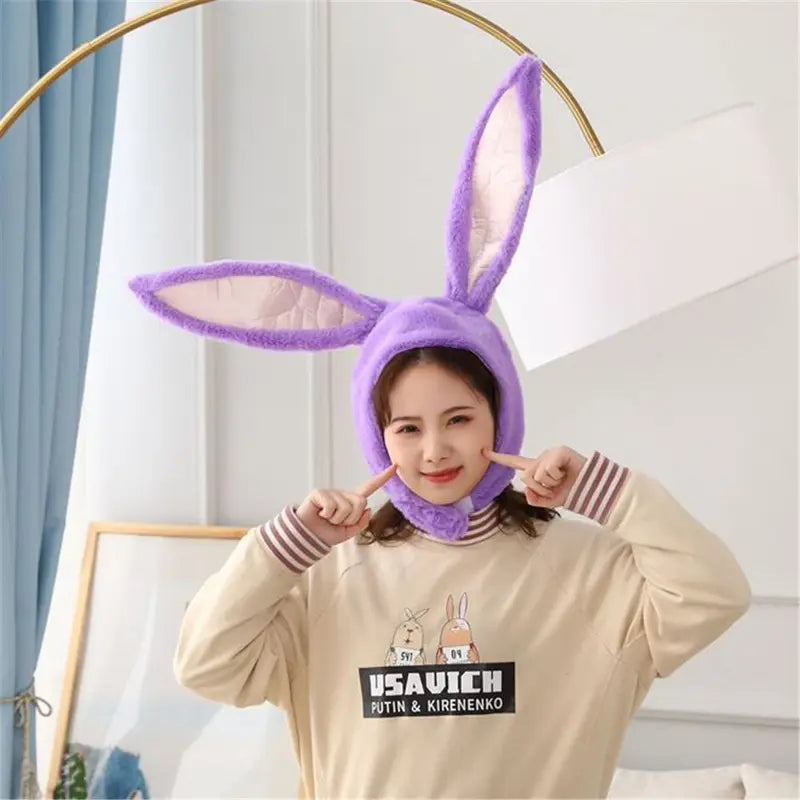 Funny Plush Bunny Ears Hat for Photography & Holiday Parties - Multiple Colors