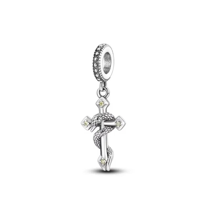 Angel Wings Cross Pendant Charm for Women - Jewelry Gift, Bracelet Decoration