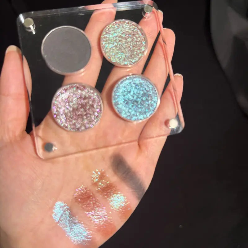 4-Color Chameleon Eye Shadow Palette with Shimmer Finish for Vibrant Looks