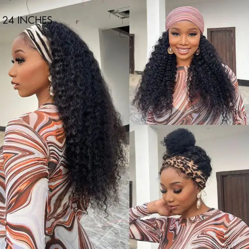 Deep Water Wave Human Hair Wig - No Lace, No Glue, Beginner Friendly Curly Wig