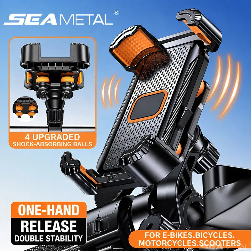 Universal Bicycle Phone Holder Motorcycle Handlebar Mount Shockproof 4.7-6.8 Inch