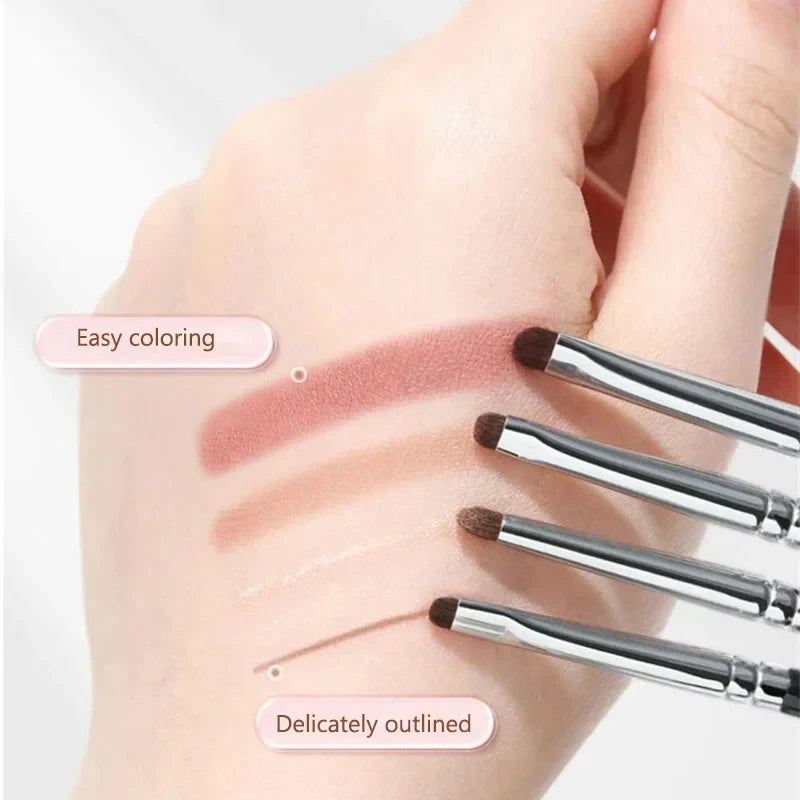 Precise Eyeshadow Brush Set with Horsehair for Eyelid Highlighting and Makeup Application
