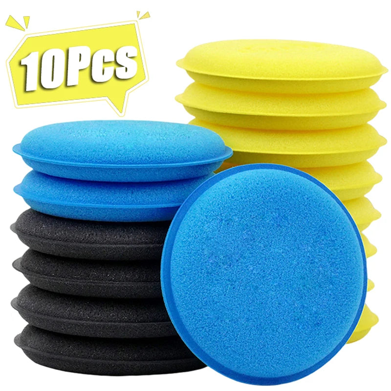 Car Waxing Foam Polish Sponges Set - Auto Detailing & Cleaning Pads