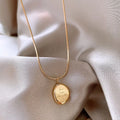 Gold Irregular English Letter Necklace for Women Men Stainless Steel Chain Jewelry Gift