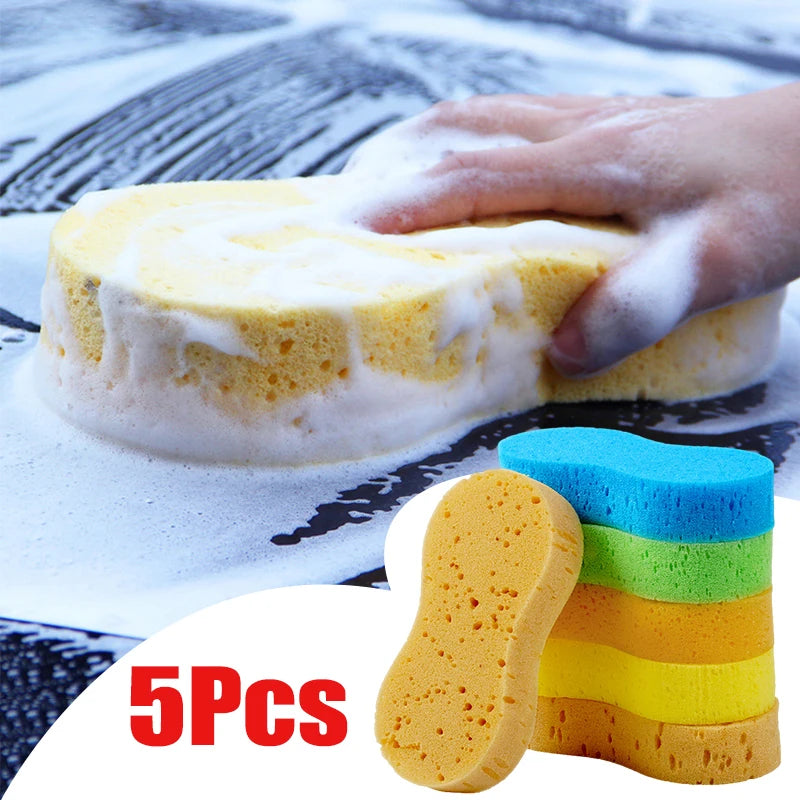 Large Honeycomb Car Wash Sponge Block - High-Density Foam Cleaning Tool