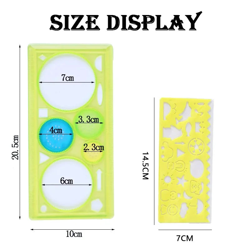 Kids Drawing Stencil Set Art & Craft Templates for Kids, Variety of Flowers, Educational Painting Tools
