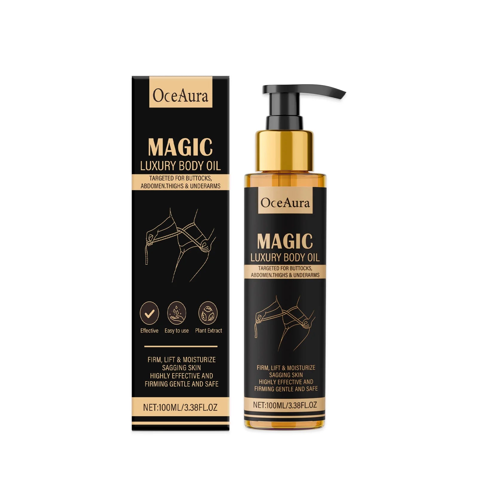 Firming Body Oil for Skin Tightening & Hydration - 100ml Moisturizing Massage Oil