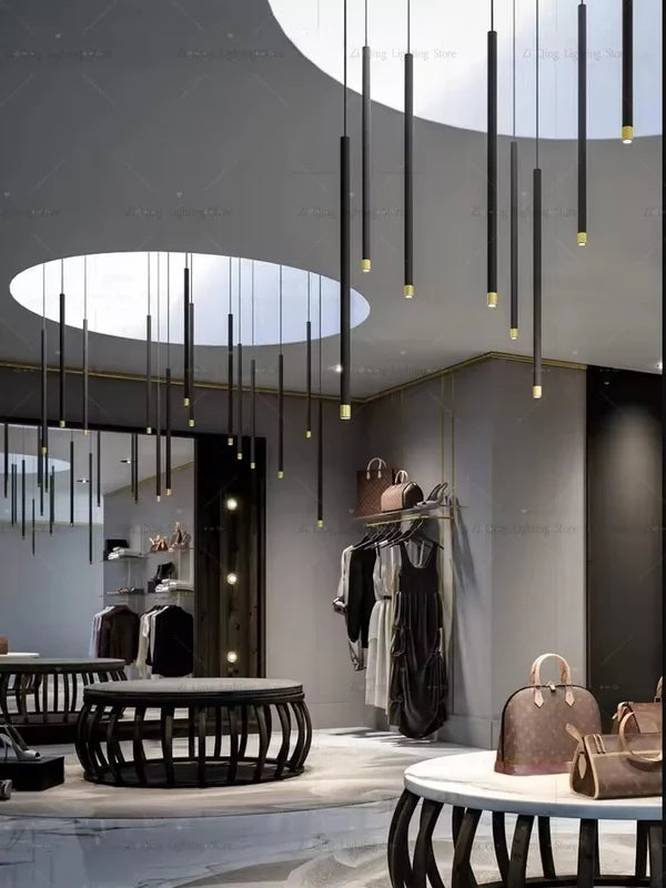 LED Long Chandeliers for Stairs & Living Rooms Minimalist Pendant Lighting