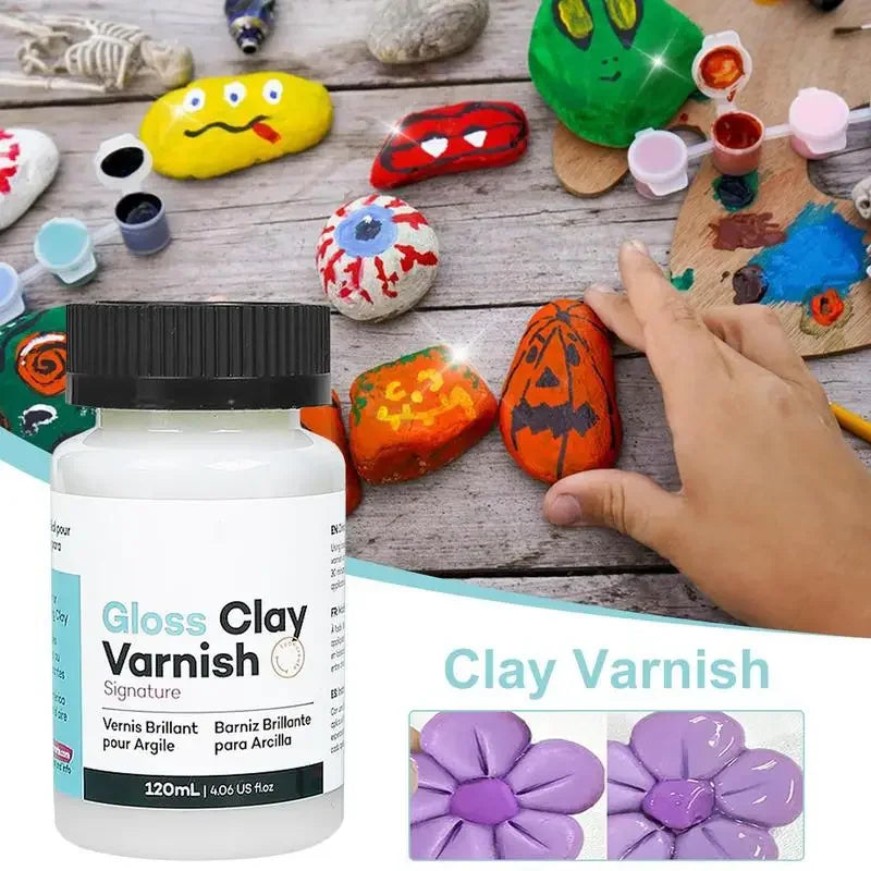 High Gloss Acrylic Varnish for Air-Dry Clay, Ceramics, & Paintings - 20/60/120ml