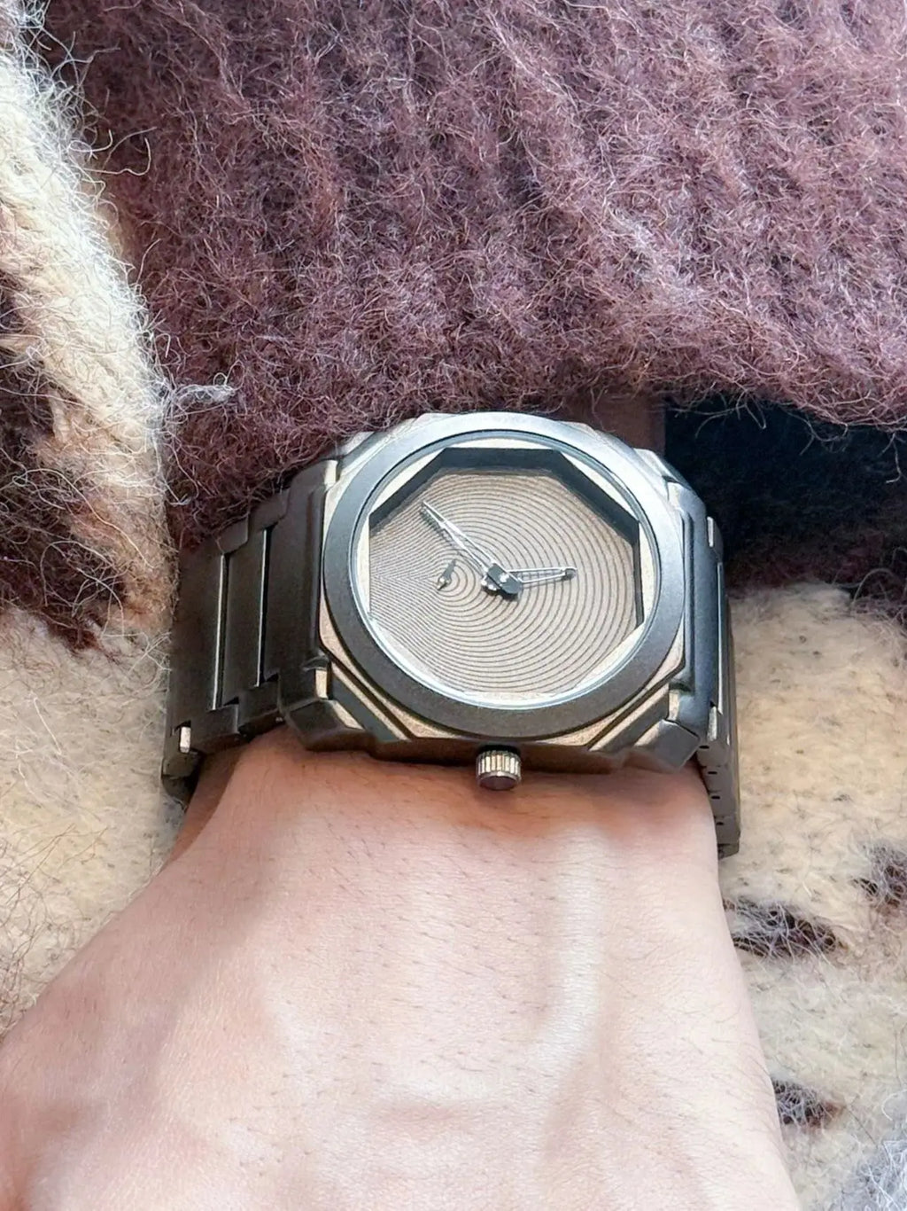 Men's Quartz Watch with Stainless Steel Strap Waterproof Square Casual Wristwatch
