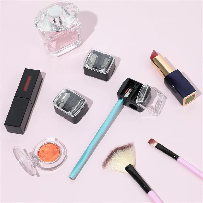 Double Hole Makeup Pencil Sharpener for Eyebrow & Eyeliner - 2 in 1 Cosmetic Tool