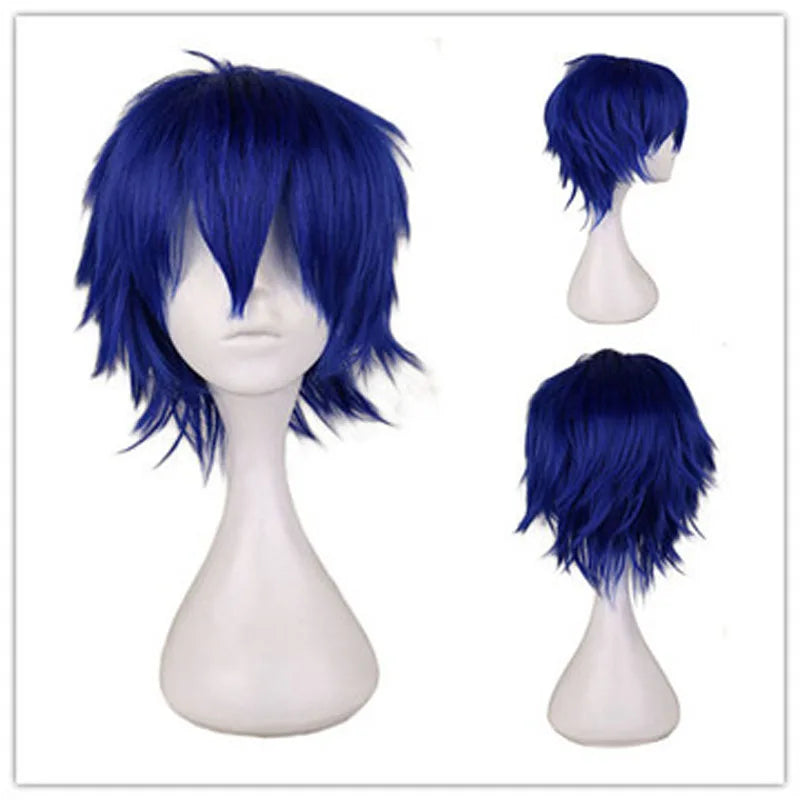 Halloween Cosplay Wigs for Men and Women 12 Inch Heat-Resistant Anime Style Costumes
