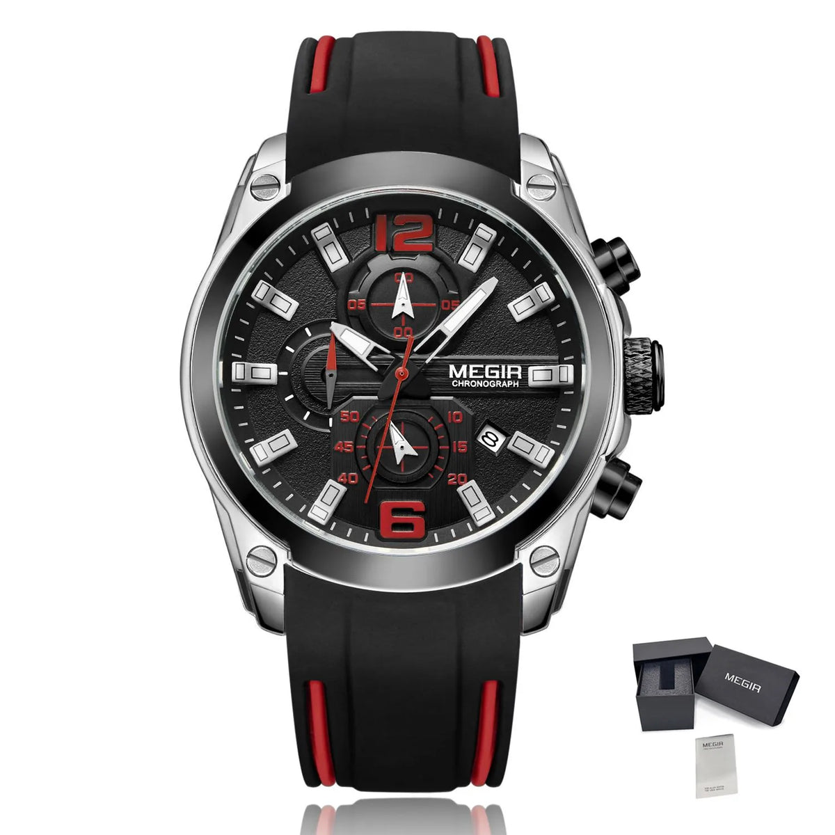 Men's Luxury Quartz Sport Watch with Waterproof Chronograph and Luminous Dial