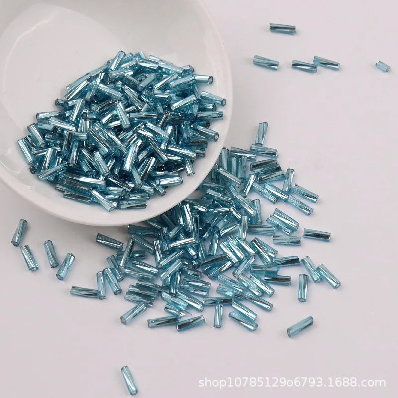 Glass Beads Spiral Tubular Seed Beads for Jewelry Making DIY Crafts 2x6mm - Multi Colors