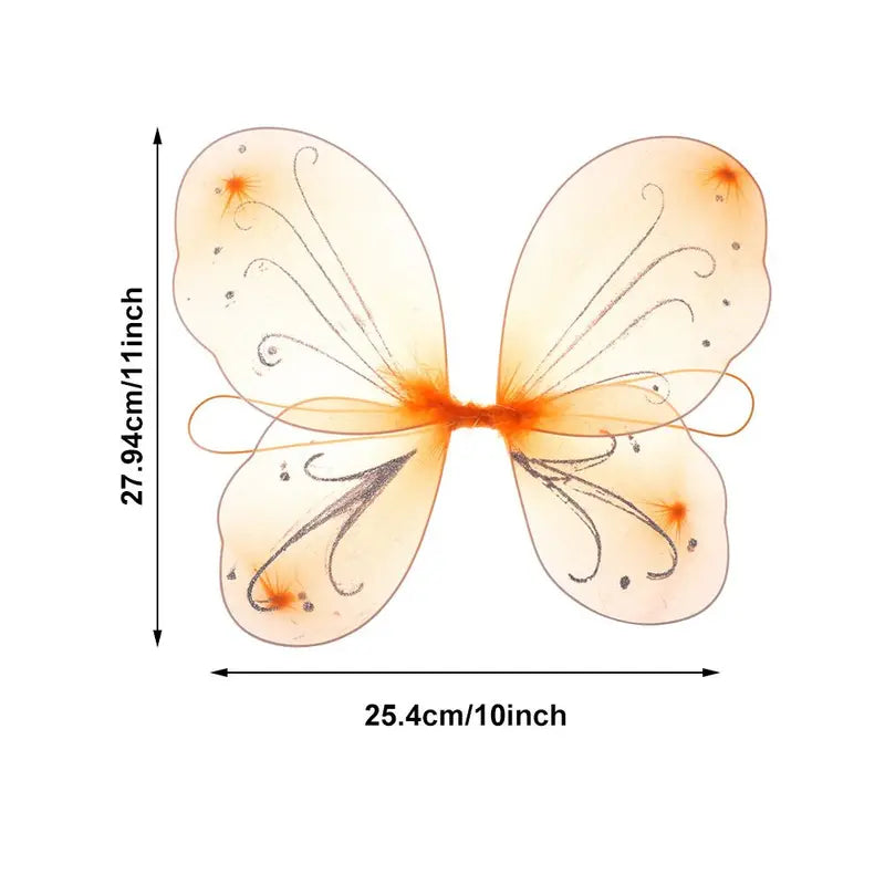 Kids Butterfly Wings Costume Set - Fairy Princess Dress-Up for Halloween & Parties
