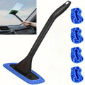 Car Windshield and Interior Window Cleaning Tool with Squeegee and Wiper for Dust and Stain Removal