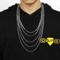 3mm Stainless Steel Rope Chain Necklace - Gold, Red-Brown & Length Variants