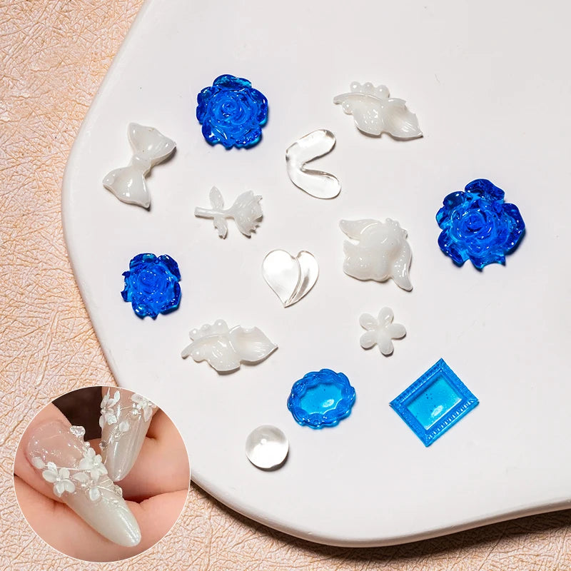 2pcs 12ml Nail Gel Mold Kit for Flower & Butterfly Nail Art - Soak Off UV Gel Polish