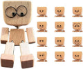 Wooden Man Figurine - Shaking Wooden Sculpture for Car, Desk & Home Decor