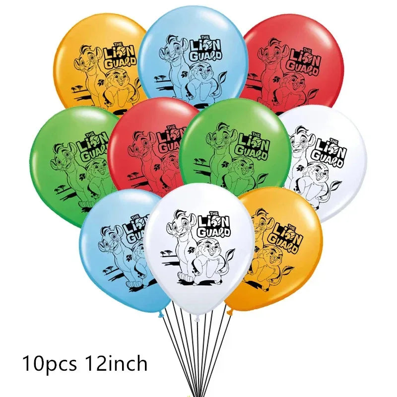 Lion Balloons Pack - 10 or 12pcs 12-Inch Jungle Animal Latex Party Decor