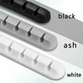 Multi-Hole Data Cable Organizer for Desk & Charging Station, Cord Winding Clips