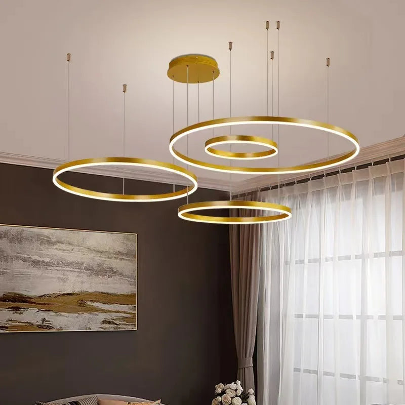 Nordic Style Modern Pendant Light for Living Room, Adjustable LED Lighting