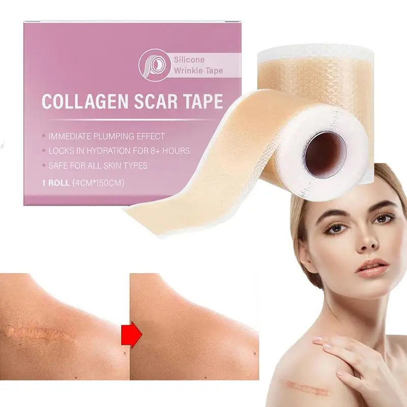 Silicone Scar Sheets 4cm x 150cm Reusable Skin Care Tape for Scar Removal